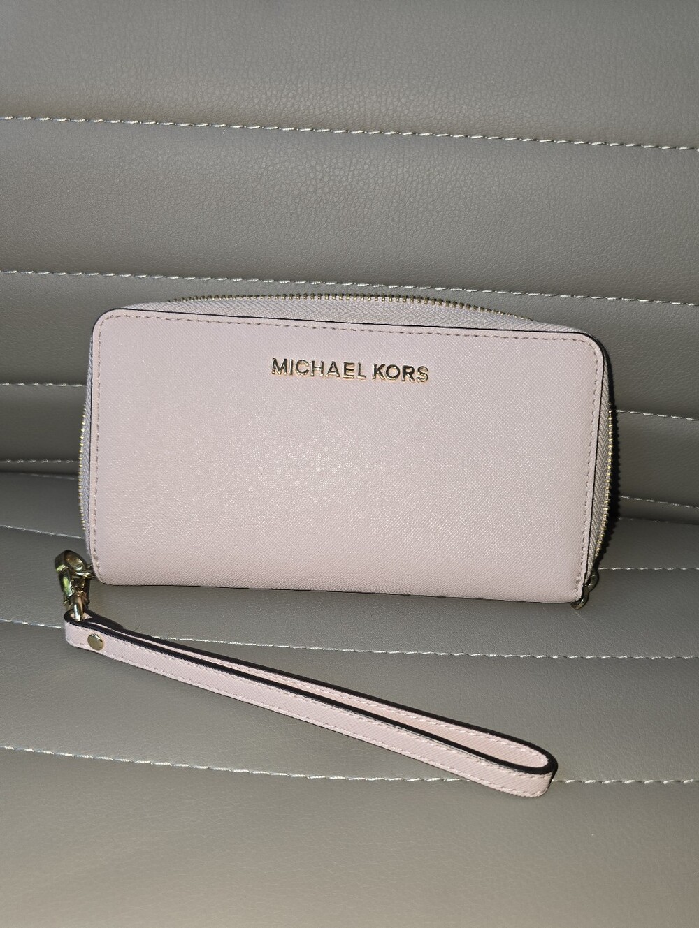 Michael Kors Pink Saffiano Wristlet Wallet